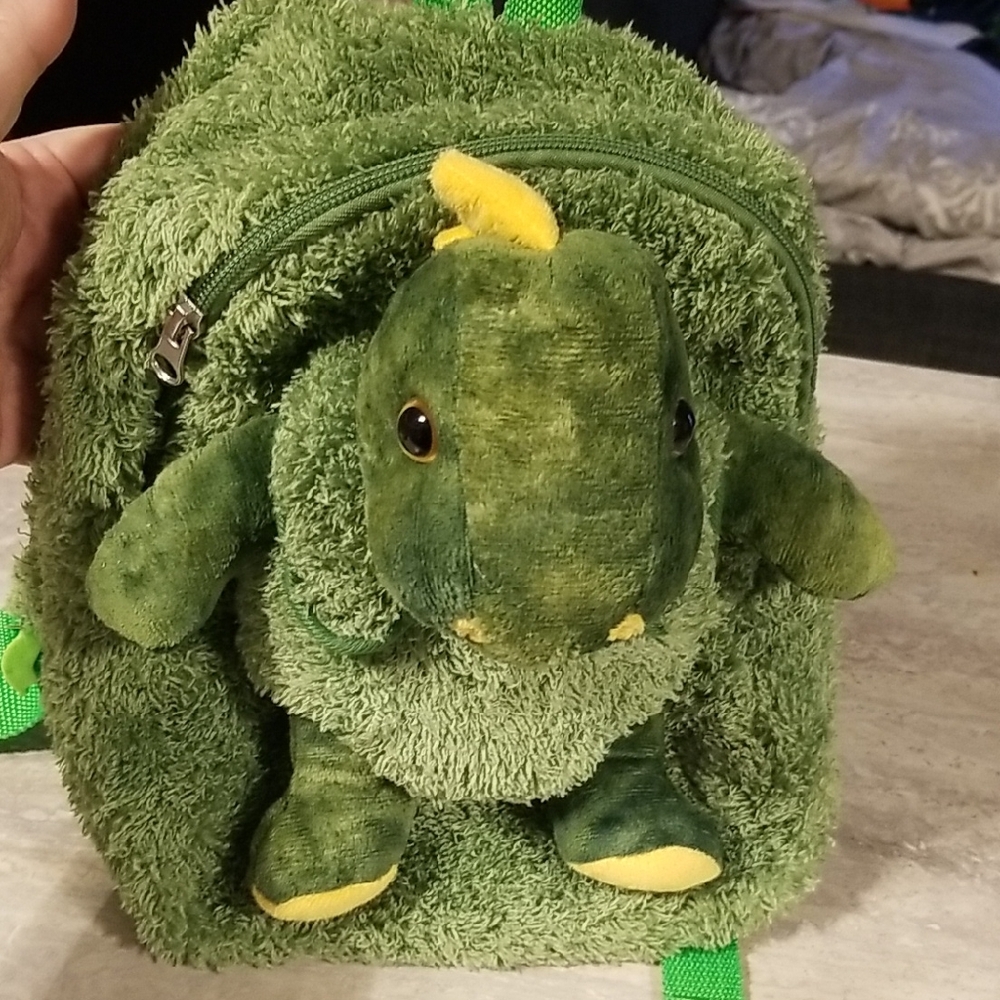 Nwts Green Dinosaur Kids Backpack
